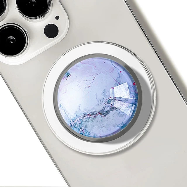 For Magsafe Cellphone Grip Socket, Stylish Foldable Magnetic Phone Holder Stand, For iPhone 17 16 15 14 13 12, For Samsung Serie