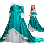Rosalina Princess Fancy Dress The Galaxy Movie Kids Girls Role play Silk trailing Long Dress Costume Halloween Party Outfits