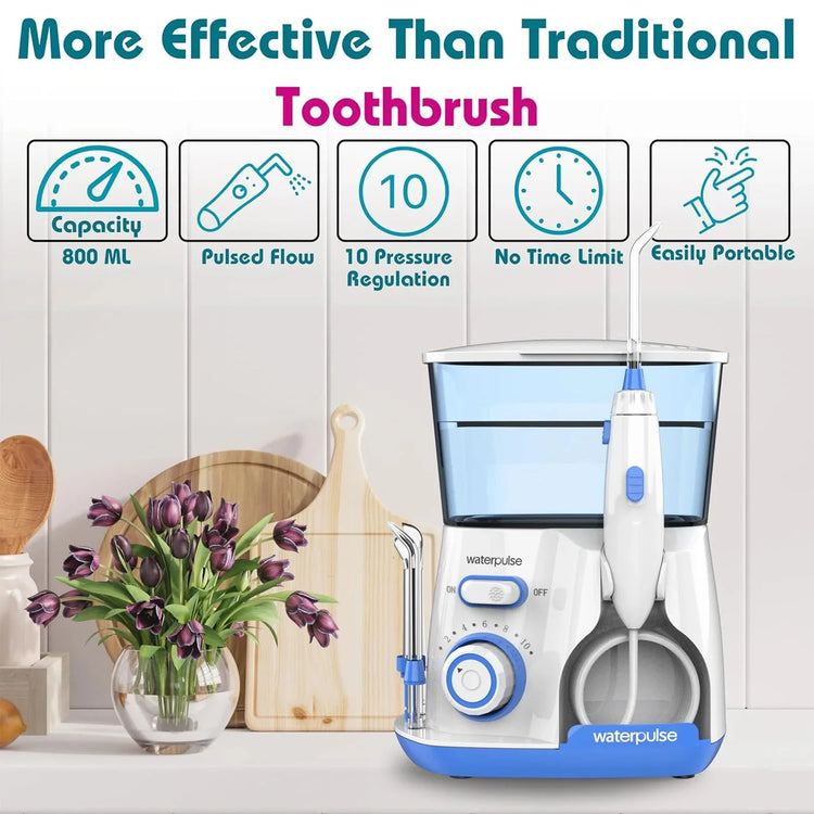 Electric Oral Irrigator with 5 nozzles Water Flosser for Teeth Mouth Washing Machine 800ML Water Tank Teeth Cleaner 10 levels
