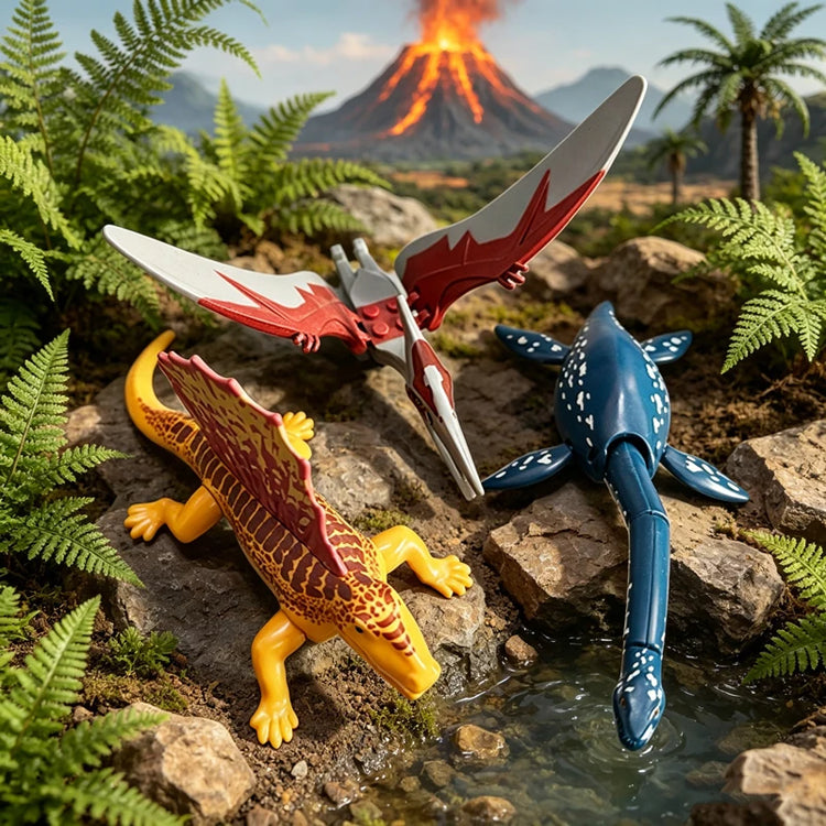 Dinosaur Figures World Building Blocks Set Jurassic Dino Model Educational STEM Bricks DIY Assemble Toys for Kids Birthday Gifts