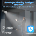 ANRAN 2K Solar Security Camera 3/5MP Outdoor Wireless 2.4G WIFI Camera Battery Cam Floodlight Color Night Vision Can't Add NVR