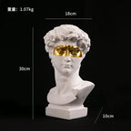 European Home Decoration David Head ResinStatues Statues Home Decor  Modern Abstract Art  Bust Sculpture Art Sketch Practice