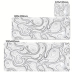 XXL Desk Mat Black And White Strata Liquid Mousepad Large Abstract Mouse Pad Gaming Deskmat With Lockedge Office Non-slip Carpet