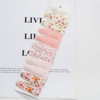 10Pcs/Lot Ins 6cm Flower Print Cotton Alloy Hair Bow Snap Clips Set Fabric Plaid Bobby Hairpins Hairgrips Girls Kids Headwear