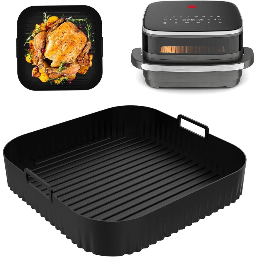 26cm Air Fryer Silicone Mold for Moulinex Easy Fry XL Surface Reusable AirFryer Silicone Tray Container Accessorie Easy To Clean