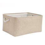 Foldable Storage Basket with Handle Rectangular Desktop Storage Box Home Supplies Underwear Socks Baby Toys Storage Bag