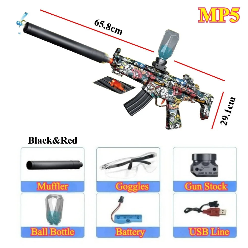 Electric Ball Blaster Toy Gun M416/AK Shooting Sport Game Outdoor High Speed Rechargeable Outdoor Game Perfect Gift for Boys