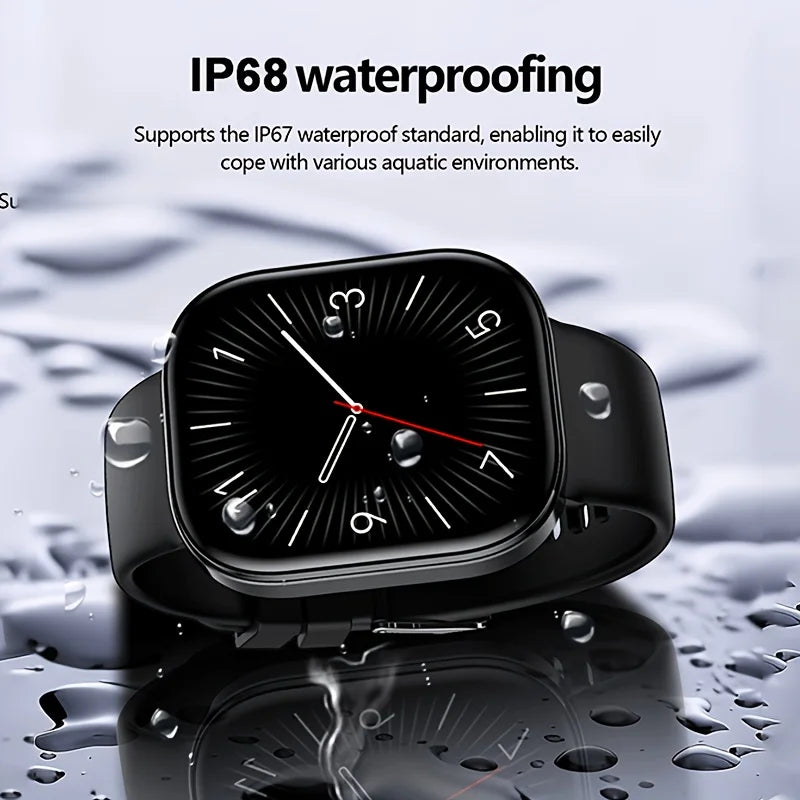 Smart Watch With Wireless Calling, 1.88 TFT Display, Multiple Sports Modes, Call and Message Notifications, AI Voice Control, Sleep & Music Monitoring, Remote Camera, Alarm Clock, Calculator, USB Rechargeable Lithium Polymer