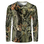 Summer Men's T-Shirt Camouflage Hunting T Shirt 3D Print Men's Clothing Long Sleeve Tops Man T Shirt Casual Clothes Men T-Shirt