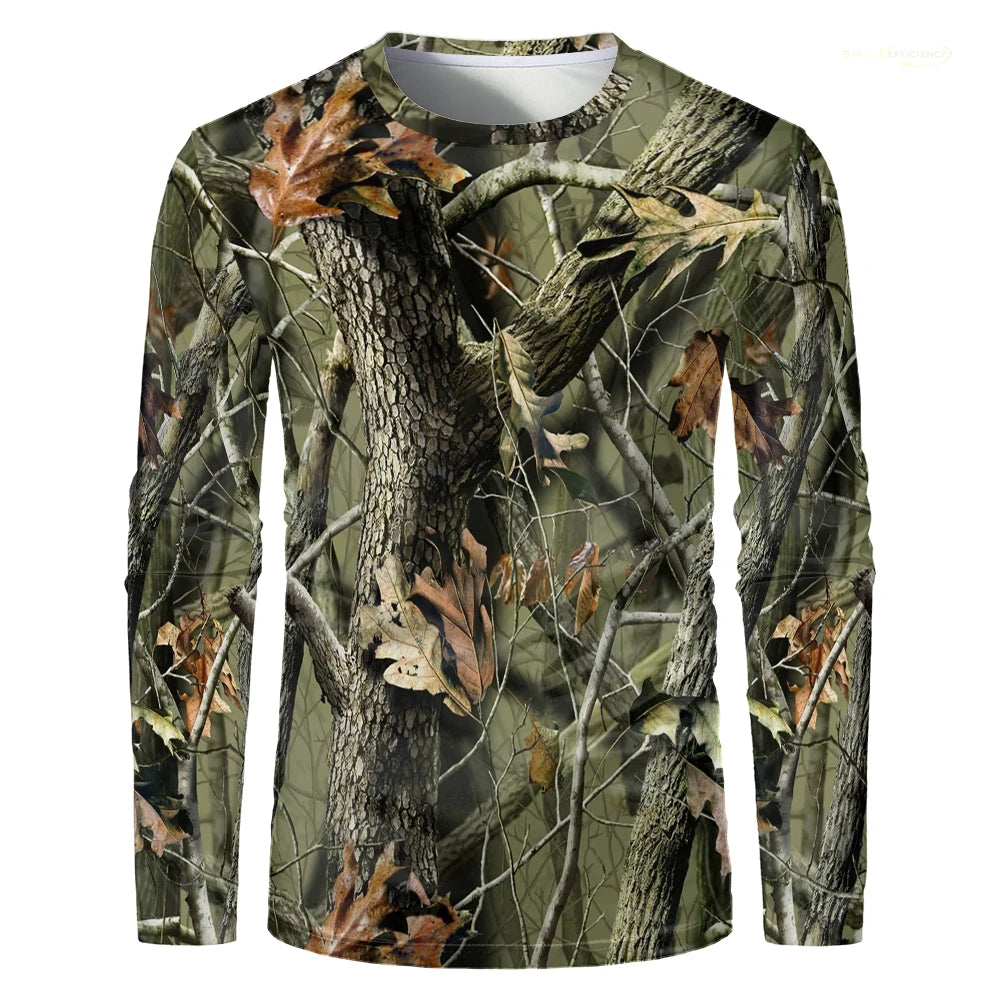 Summer Men's T-Shirt Camouflage Hunting T Shirt 3D Print Men's Clothing Long Sleeve Tops Man T Shirt Casual Clothes Men T-Shirt