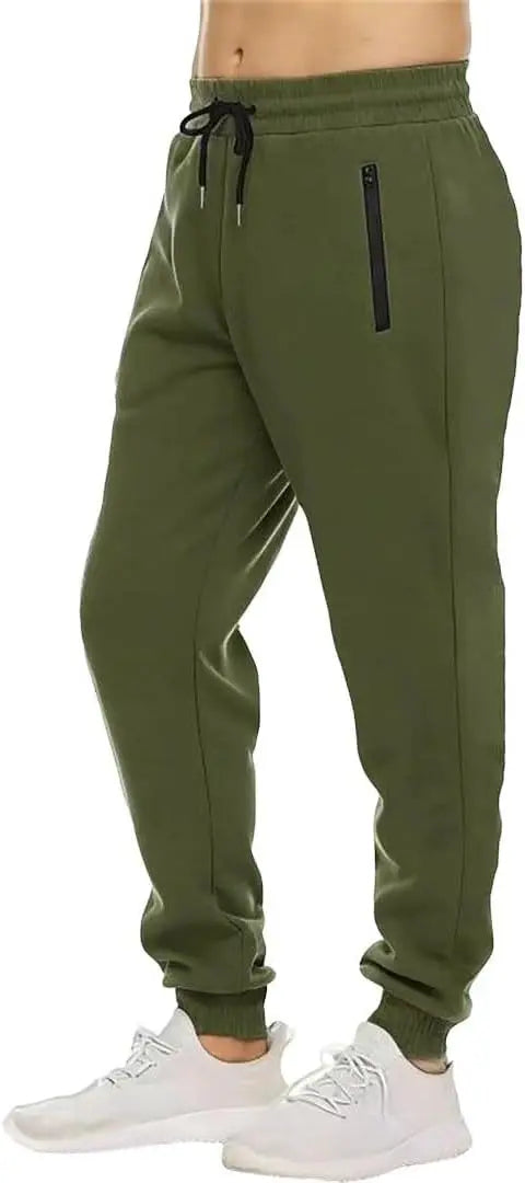 HUGE HILL 3 Pack Men's Fleece Lined Joggers Loose Fit Wide Leg Sweatpants with Zip Pockets S-3XL
