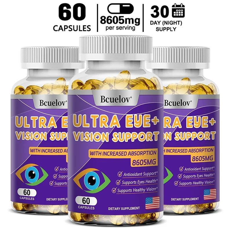 Advanced Eye Vitamin Supplement for Macular Health and Dry Eyes - Supports Eye Strain, Stress, Night Vision