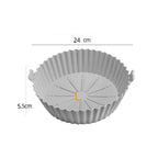 Air Fryer Silicone Basket Tray 20/23cm Round Square 4/5/6/8 Liters XXL Shape Airfryer Case Protector Pan Mold Liner