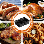 Air Fryer Mold for Ninja Double Stack XL SL400 SL401 AF400 Reusable Silicone Baking Tray for 7.6L-9.5L Deep Fryer Accessories