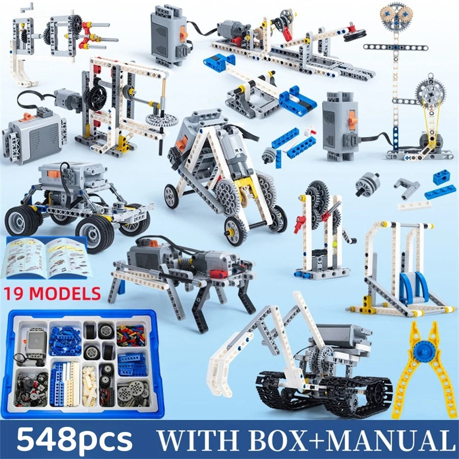 STEM Robotics Coding Kit Educational Electric Building Blocks Programming Model DIY Technical MOC Assembly Bricks Gift for Kids