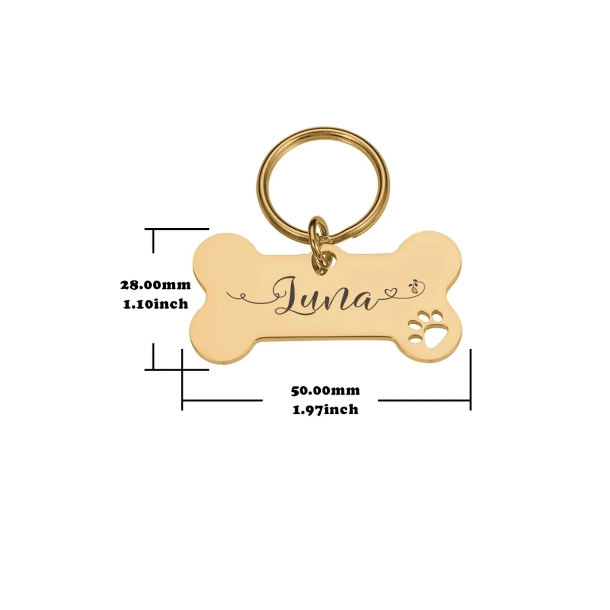 1pc Creative Custom Text The name of the love wavy line Personalized Dog Tags Customized Dog Collar With Name For Dog Tag Name