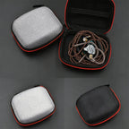 Earphone Storage Bag Square Headset Box Indoor Outdoor Travelling Earphones Storaging Case Accessories with Zipper