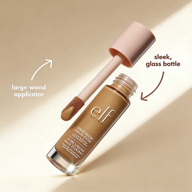 E.l.f Halo Glow Liquid Filter Luminous Hydrating Buildable Coverage Natural Radiant Light Daily Face Makeup for All Skin Tones