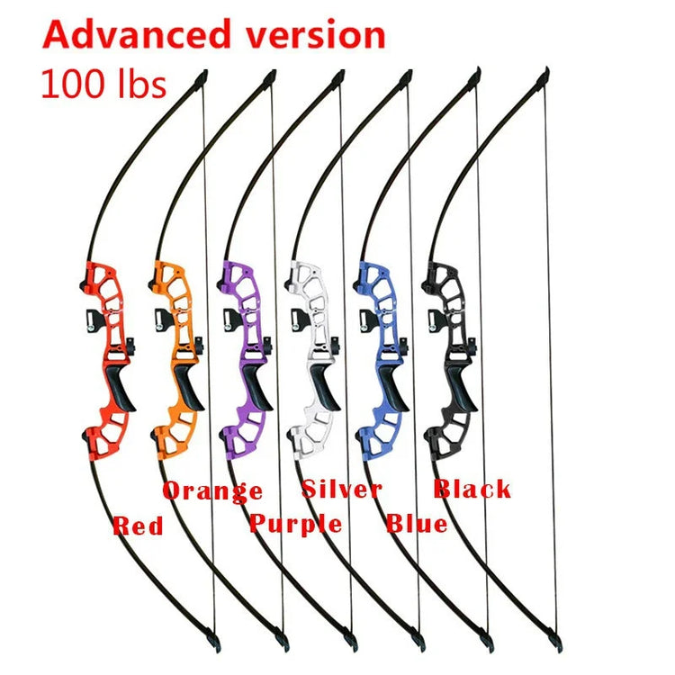 New High Quality Metal 80-100lbs Straight Powerful Archery Recurve Bow for Outdoor Hunting Shooting Competition Professional