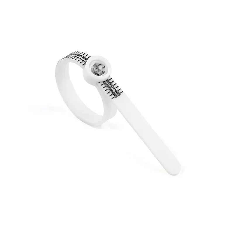 US/UK/EU/HK Size Ring Ruler Ring Measuring Tape Ring Measuring Tool Annular Coil Finger Size Filter with Magnifying Glass