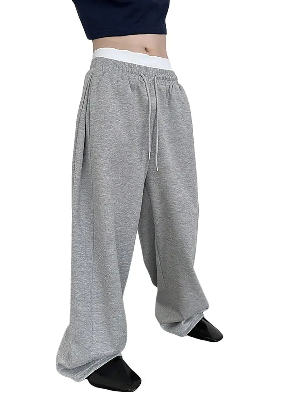 2026 American Heavyweight Sports Sweatpants for Men in The Summer of 2025, New Straight-leg Casual Wide-leg Long Pants