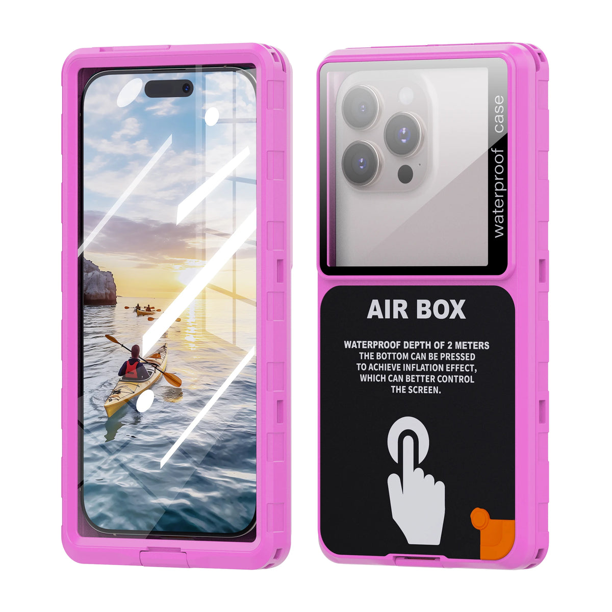 Shellbox Waterproof Phone Case for 6.9' Devices Transparent Universal Touch Screen Underwater Dust And Drop Protection IP68 New