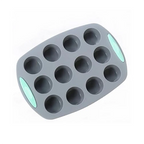 Silicone Fluted Cake Pans Non-Stick Kitchen Oven Baking Pans Easy Release Oven Cake Molds with Muffin Pan Donut Pan Loaf Pan