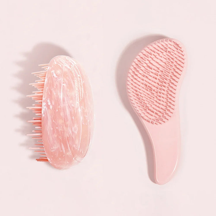 Mini Marble Shaped Egg Comb and Air Cushion Comb Sets Brush Scalp Massage Combs Wet & Dry Puffy & Smooth Detangling Hair Tools