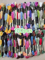 100% Cotton High Quality Cross Stitch Floss Embroidery Thread  Cross Stitch Embroidery Hand Knitting Sewing Weaving 8m 447 Color