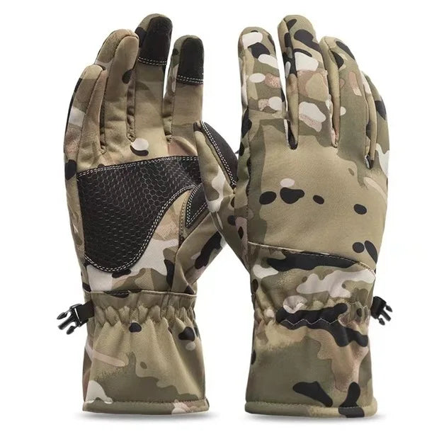 Tactics Outdoors Camouflage Hunting Warm Non-Slip Fishing Gloves Waterproof Touch Screen Winter Ski Camping Cycling Sport Gloves