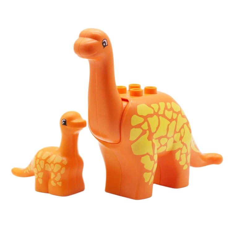 Big Building Blocks Animals Parts Zoo Sets Dinosaur Assemble Accessory Compatible Duplon Bricks Jurassic Toys for Children Gift