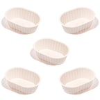 5PCS Reusable Oval Silicone Muffin Cups Non-Stick Cake Mold  Baking Mould for Air Fryer Oven DIY Brownie Pastry Bakeware