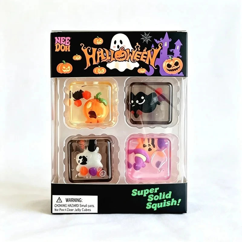 2026 New NeeDoh Mini 4 Pack Nice Cube Squishy Squeeze Fidget Toy Portable Sensory Anti‑Anxiety Stress Relief Desk Toy