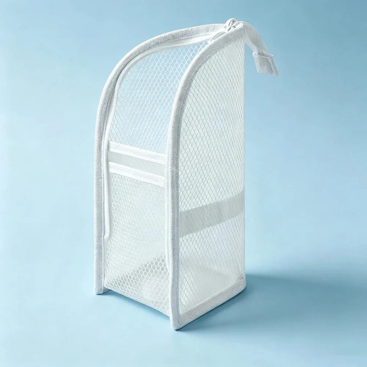 Standing Mesh Toiletry Bag Portable EVA Waterproof Travel Foldable Toothbrush Cosmetic Organizer Women Bathroom Storage Pouch