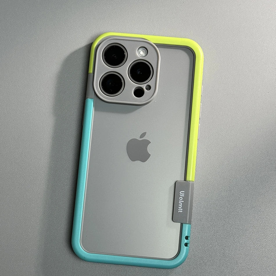 Shockproof Soft Silicone Frame Phone Case for iPhone 18 17 Pro Max 13 14 15 16 NoBack Heat Dissipation Protection Bumper Cover