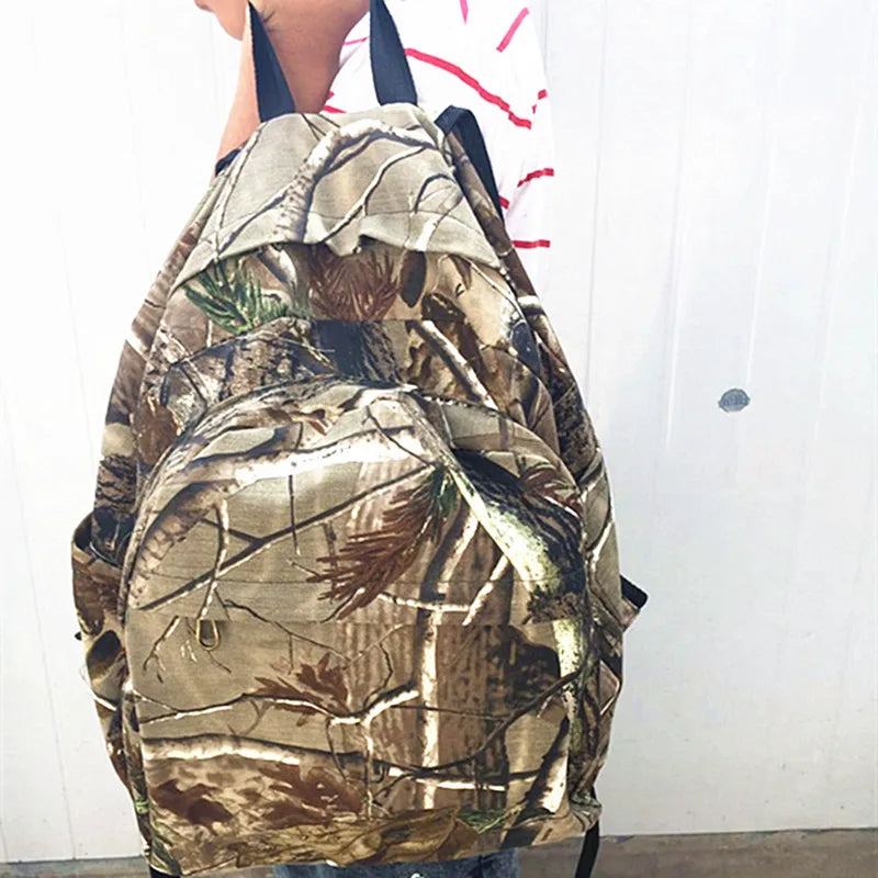 Bionic Jungle Camo Backpack Outdoor Sports Travel Backpack Fashion Trend Leisure Personality Big Tree Camo Hunting Backpack