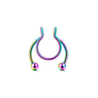 Women Fake Piercing Nose Ring Hoop Septum Piercing Nose Clip Rock HipHoop Stainless Steel Magnet Fashion Body Jewelry Wholesale