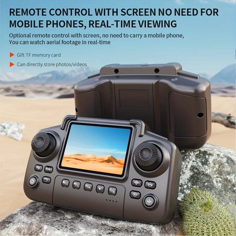 2026 Upgraded E99 PRO MAX Foldable Drone with Dual Camera 4K HD, Screen Remote Control, 2 Batteries 40Min Flight Time, One Key Return, LED Lights, Mini RC Quadcopter for Adults Beginners, Black Friday Christmas Gift