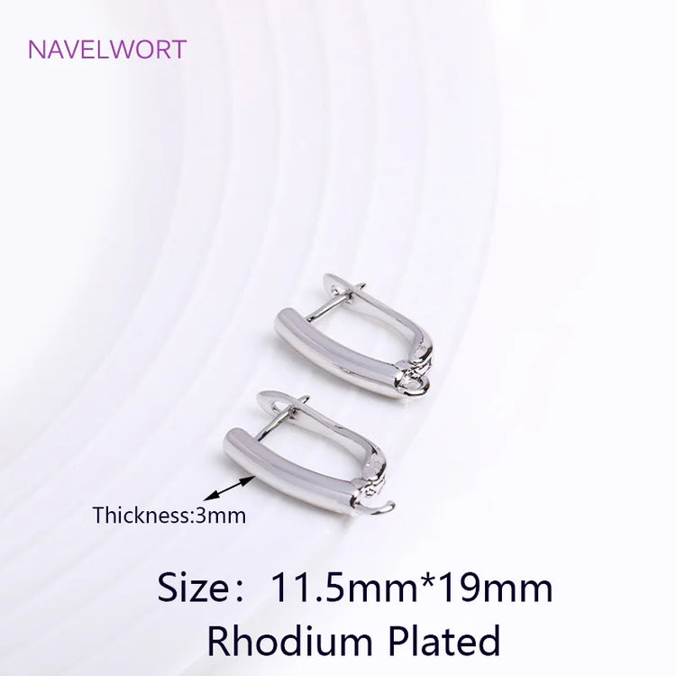 DIY Earring Making Accessories 18K Gold Plated Smooth Earring Hook Clasps Brass Metal Earwires Hooks,Jewelry Making Supplies