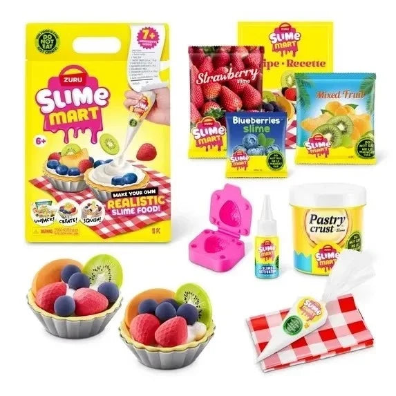 Slime Mart Blind Box Diy Gift Toys Stress Relief Slime Gift Hamburger Pizza Shopping Cart Diy Set Mystery Box