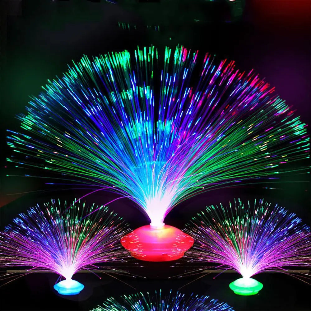 Flashing Home Decor Nighting Lighting Lamps Night Lamp LED Fiber Optic Light Christmas Decoration Multicolor