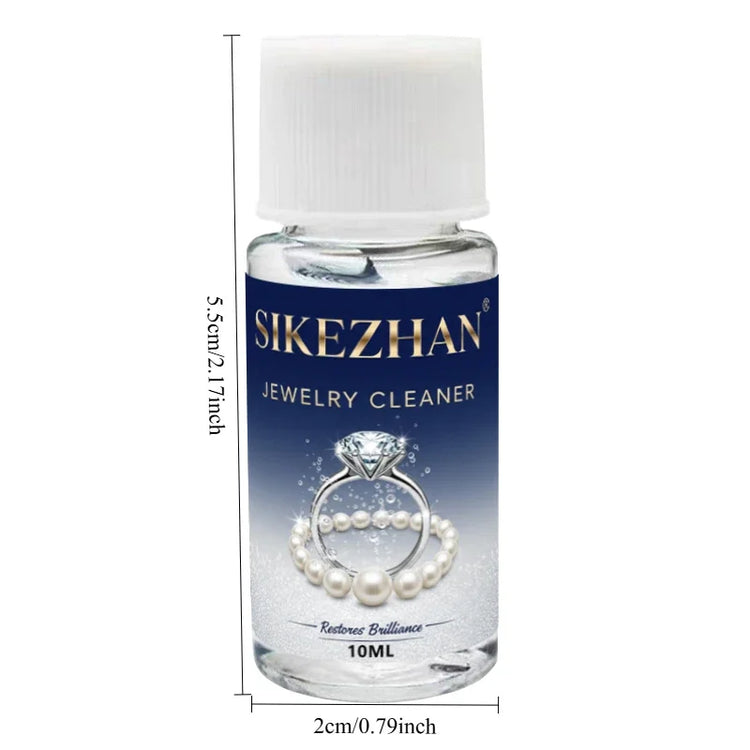 Jewelry Cleaning Liquid, Restore Luster, Remove Tarnish/Oil, Safe for Gold Silver Platinum & Diamonds, Rings/Necklaces/Earrings