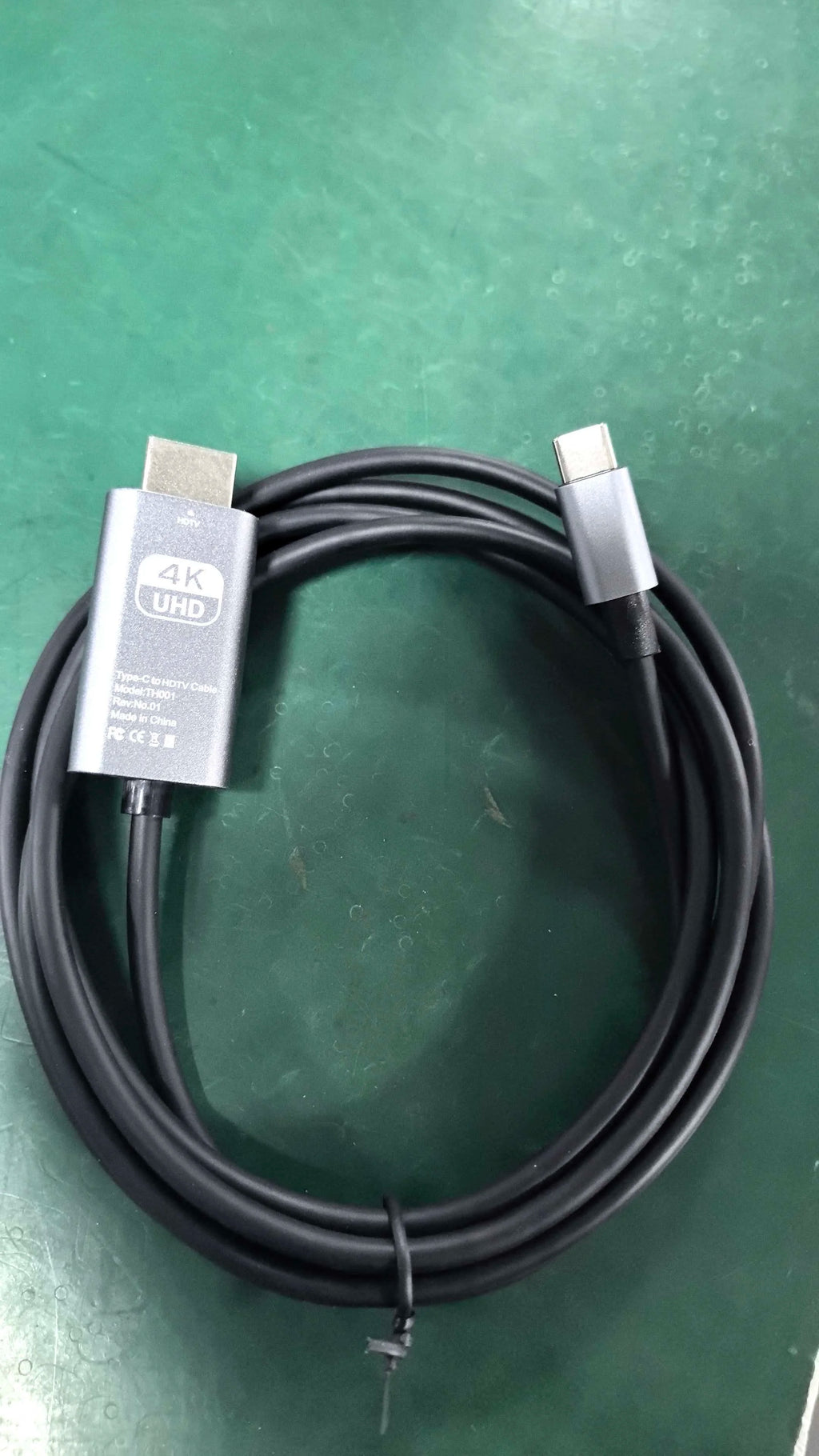 4K HD Video Conversion Cable 2 Meters Type-C to HDTV Braided Screen Projection Cable for TV Computer
