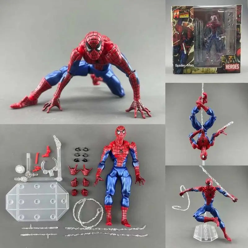 Spiderman Yamaguchi Style No.002 Reissue Articulated Movable Action Figure Boxed Collectible Model Desktop Display Ornament Gift