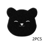 2 /4 Sets Of Household Pet Hair Remover, Machine Washed Bear Sticky Sponge, Reusable, Suitable For Washing Machine, Dryer, Black