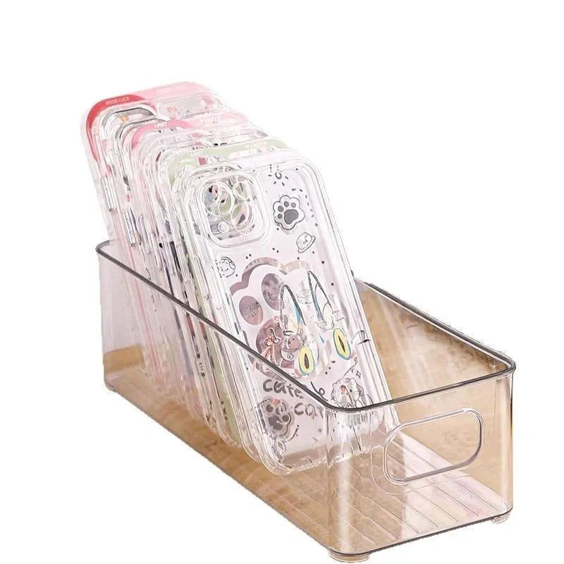 Acrylic Transparent Desktop Organizer Box Cosmetics Plastic Dormitory Household Facial Mask Skin Refrigerated