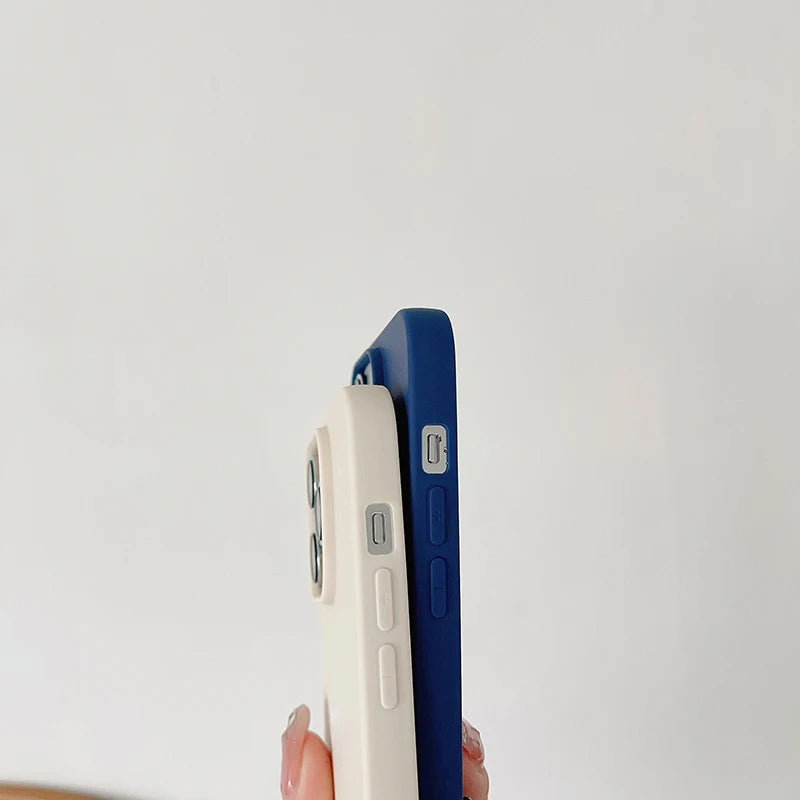 Luxury Candy Color Silicone Soft Case For iPhone 16 15 14 13 12 Pro Max Plus Mini 16+ Matte Ultra Thin Cover Frosted Shell Slim