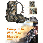 NEW VIEW 35L Hunting Backpacks for Men, Camo Hunting Backpack with Bow & Rifle Holder, Saddle Hunting Backpack for Deer, Elk
