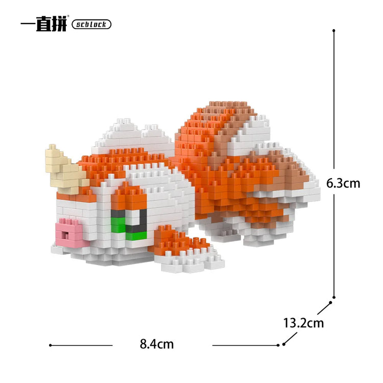 Pokemon Building Blocks Small Cartoon Mini Block Pikachu Charizard Eevee Mewtwo Anime Assemble Action Model Dolls Boys Toys