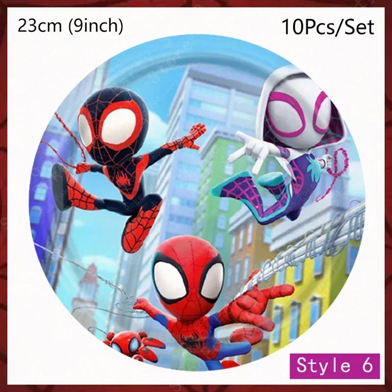 Spiderman Birthday Party Decorations Set Disposable Tableware Napkins Cup Plate Spidey and His Amazing Friends Birthday Supplies